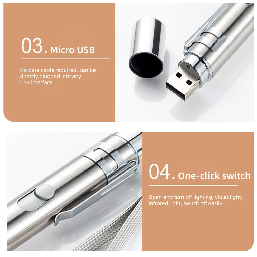 3-em-1 pet ponteiro gato brinquedo usb recarregável ponto vermelho luz engraçado gato caçador vara caneta interativa ponteiro produtos para animais de estimação