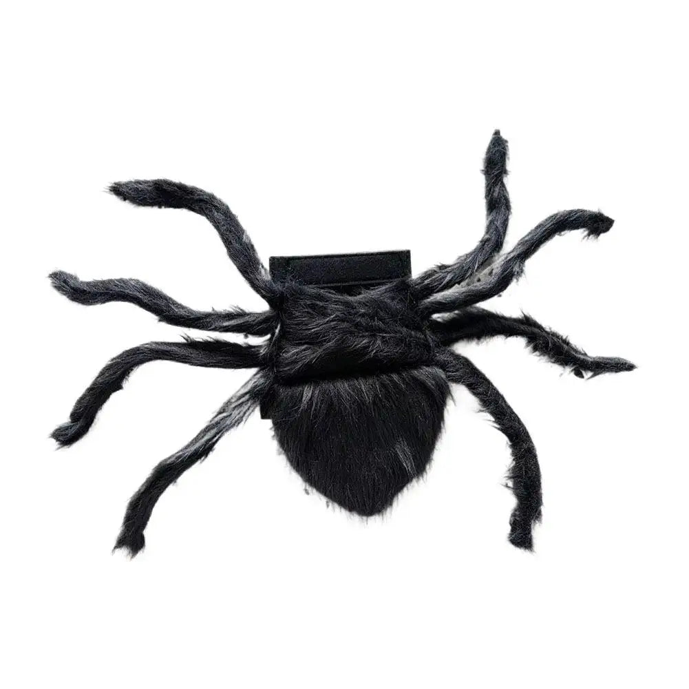 Fantasia de aranha para animais de estimação no Halloween, roupas engraçadas e realistas com pelúcia para cães e gatos, fantasia de cosplay para peito e costas, roupa de festa para cães de porte pequeno e médio