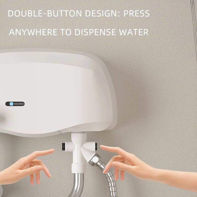 Aquecedor de água instantâneo 3500W, saída dupla de água quente/fria, aquecedores elétricos de água, chuveiro de banheiro com display de temperatura 220V