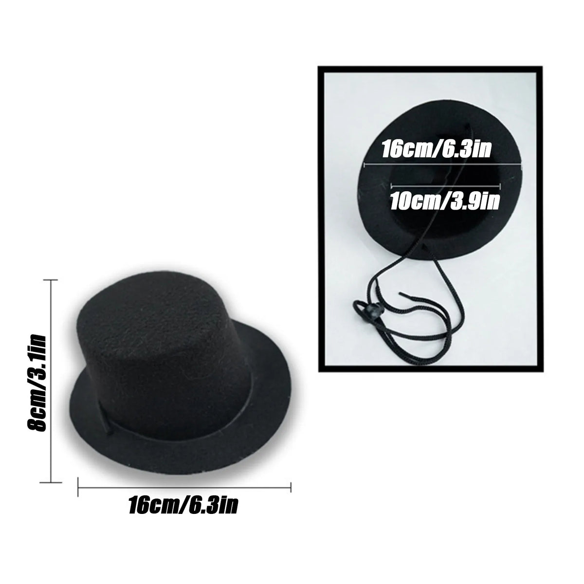 Bonés de formatura para cães e gatos, Chapéus decorativos para cavalheiro, Camisa de cowboys Chapéu de festa de aniversário, Moda