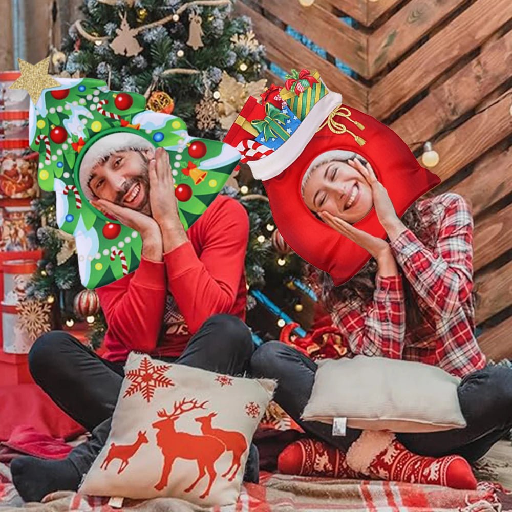 Natal engraçado chapéu novidade árvore de natal chips presente em forma de máscara boné chapelaria festa de natal prop ano novo navidad decoração favor