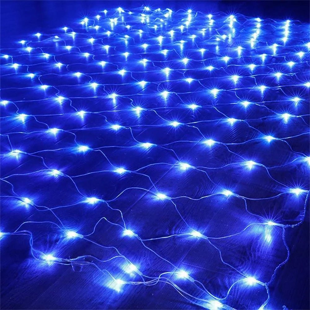 Rede de luzes de natal 6m x 4m led luzes de malha decoração do jardim ao ar livre festão rua guirlanda fada festa de natal decoração de casamento - Kasa & Pet