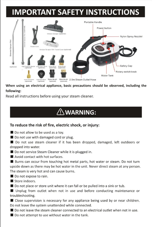 Limpador a vapor 2500W, esterilização de alta temperatura, jato de pressão, máquina de lavar para casa, carro, cozinha, ar condicionado, 220V, plugue UE