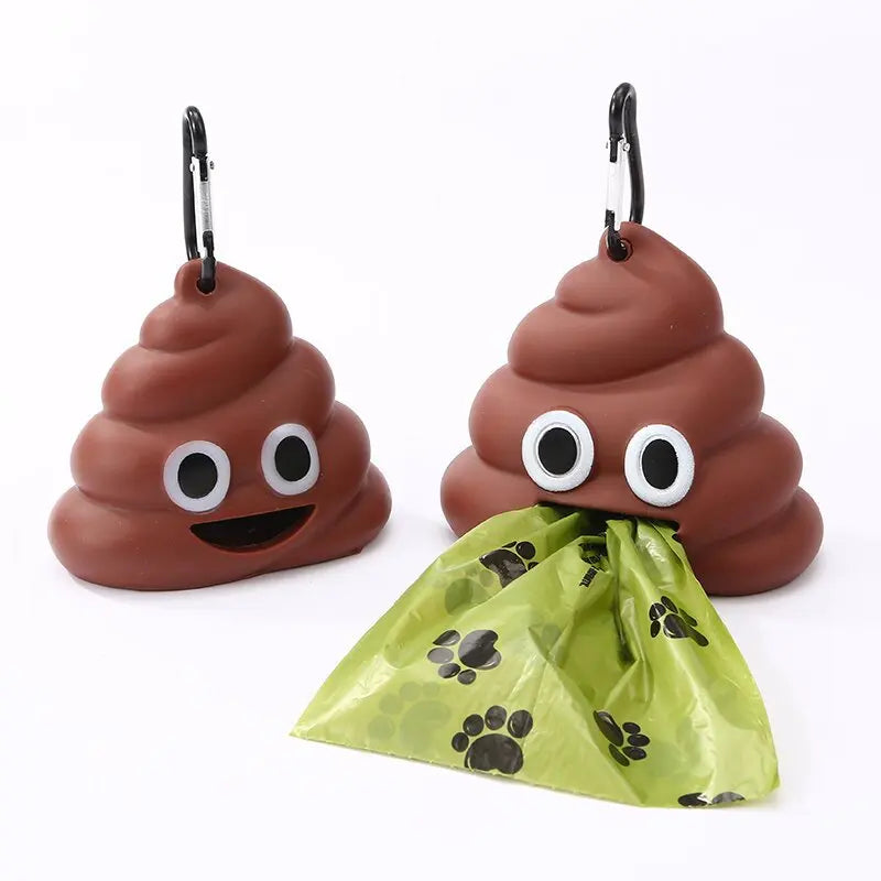 Ao ar livre portátil saco de resíduos do cão de estimação dispensador saco de cocô carregador ferramenta de limpeza suprimentos para animais de estimação forma fecal sacos de cocô do cão