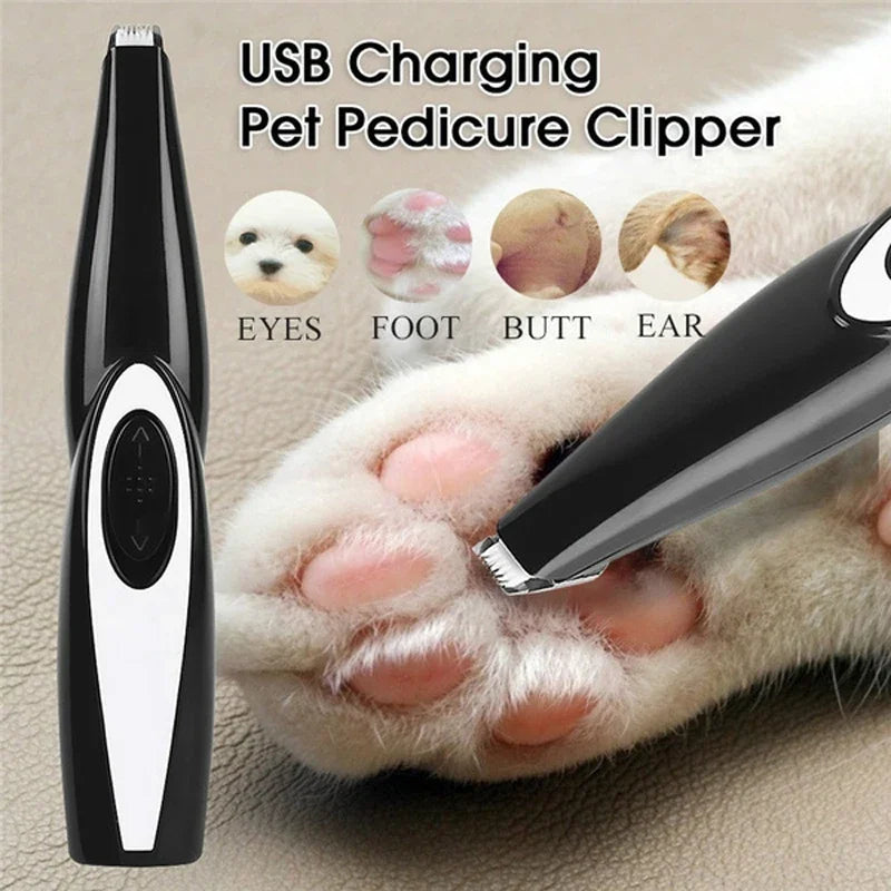 Kit de Tosa Elétrico Recarregável para Cães e Gatos, com Máquina de Cortar Pelos e Lixadeira de Unhas Silenciosa