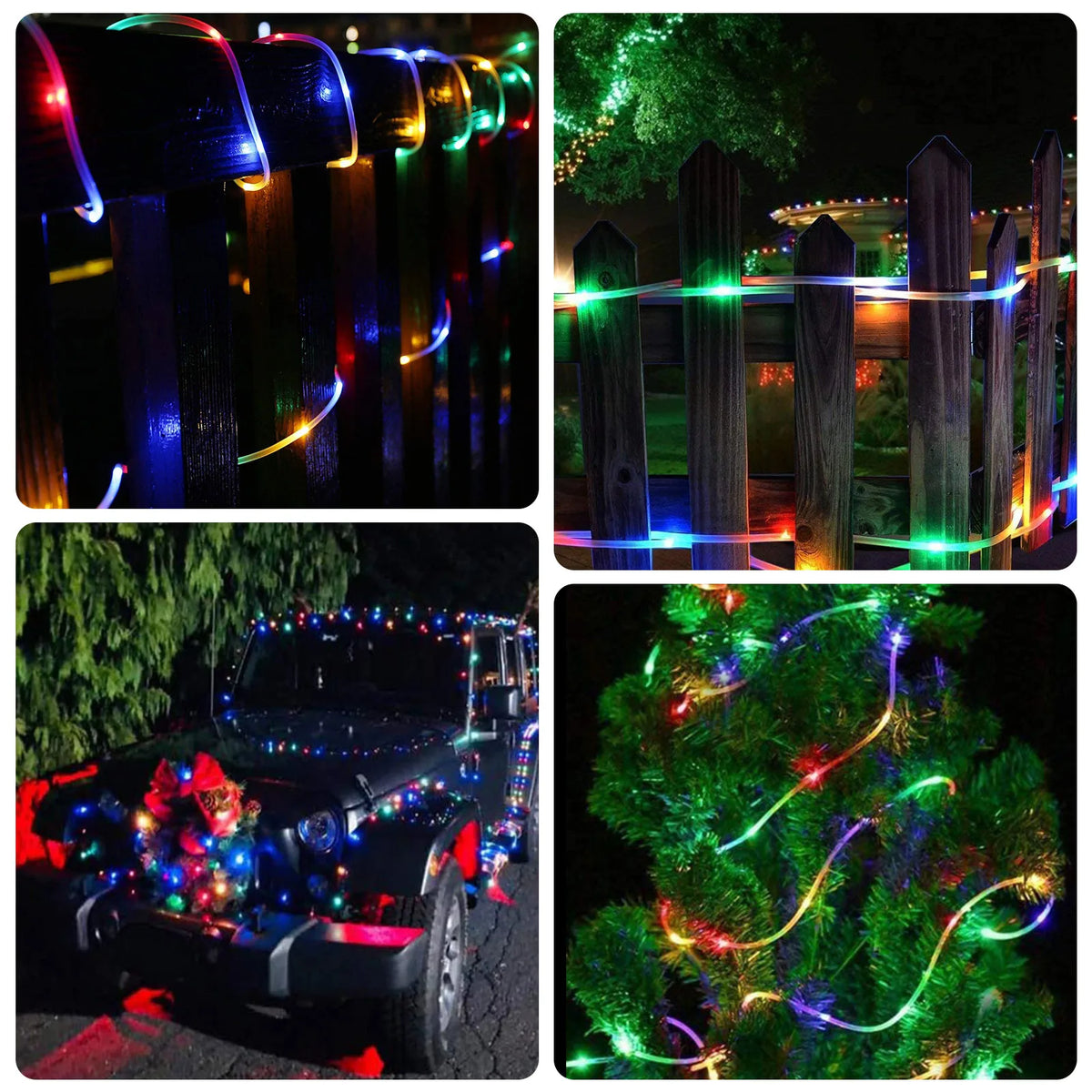 Luzes de Cordão Solar 200 LED à Prova d'Água para Exterior, Luzes de Fada Alimentadas por Energia Solar com 8 Modos para Decoração de Natal em Jardim, Quintal e Árvore