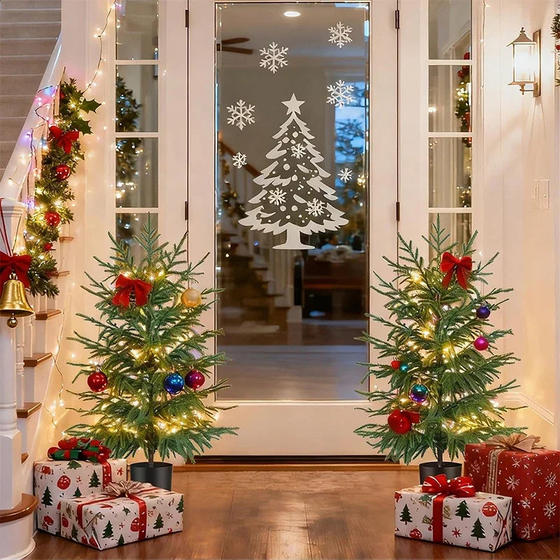 Árvore de Natal Artificial de Pinheiro Norfolk de 60CM, Planta Falsa Impermeável para Jardim, Quintal, Varanda, Decoração de Férias de Inverno