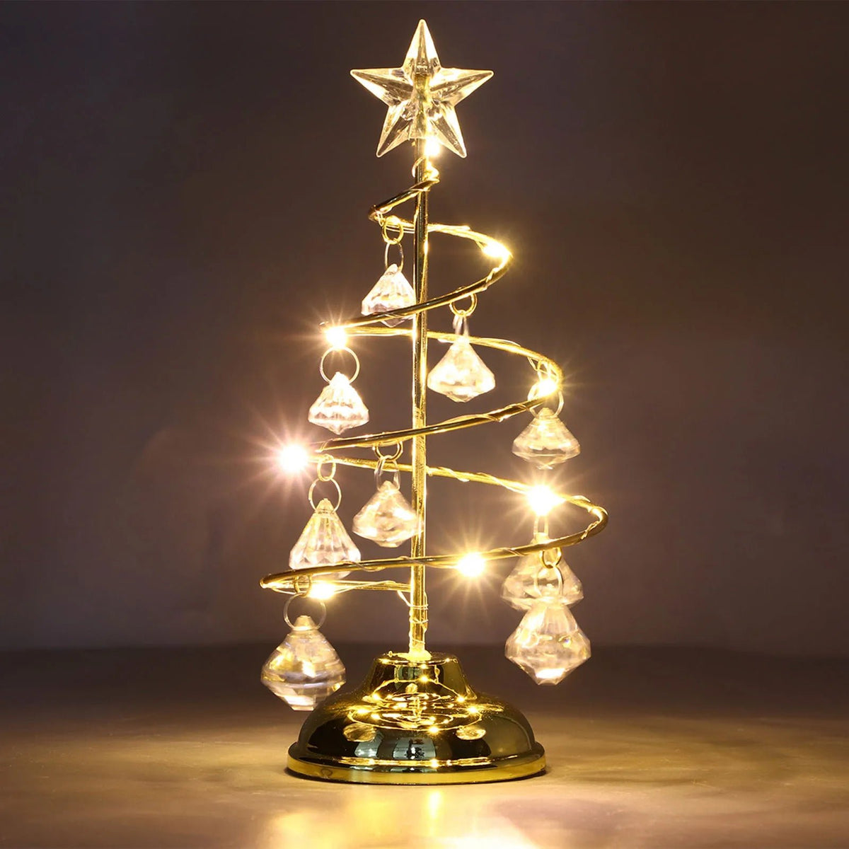 LED Christmas Tree Night Lights, pequeno ornamento decorativo de cristal, lâmpada tipo Xmas Tree, feliz ano novo presente - Kasa & Pet
