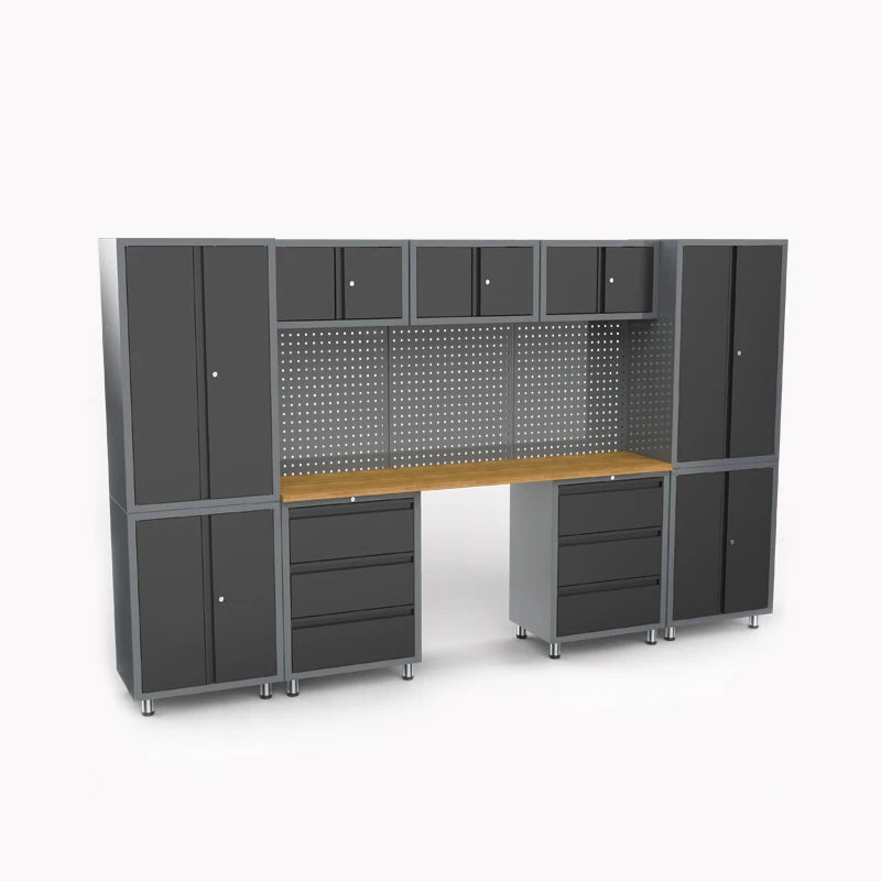 Conjuntos de ferramentas de armazenamento de ferramentas de nível industrial Garagem modular Bancada de trabalho de nível industrial resistente OEM ODM Garagem personalizável