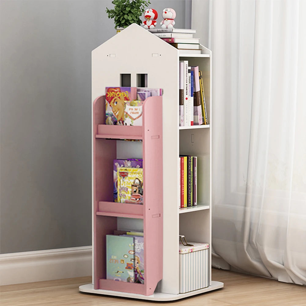 【Breeins】Madre de casa infantil, estante rotativa, livros, brinquedos, organizador de armazenamento, prateleira, armário, decoração de casa