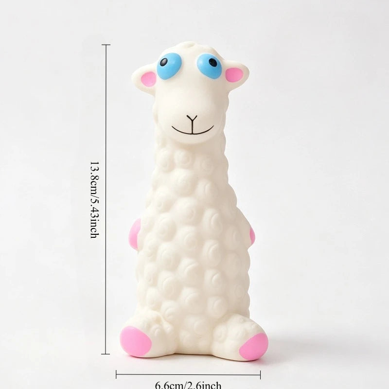 Brinquedos de látex para animais de estimação: brinquedos de borracha para mastigar, com formatos de boi e ovelha, ideais para limpar os dentes dos cães. Brinquedo para mastigar resistente a mordidas, com som, para cães.