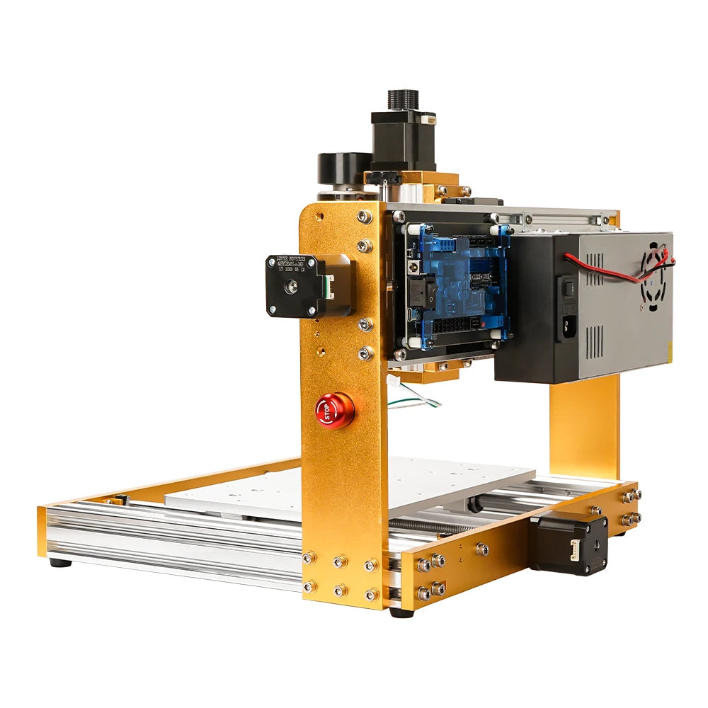 Máquina de fresagem CNC3018PRO, roteador CNC e máquina de gravação com kit de interruptor de limite para uso offline em trabalhos de marcenaria.
