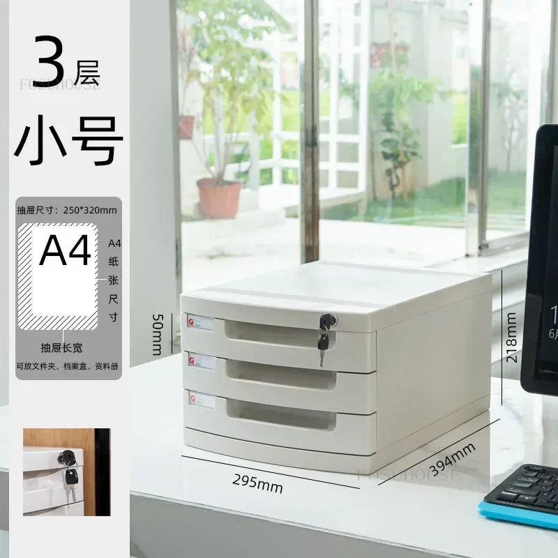 Armário de arquivo com fechadura para escritório, gaveta a4, armário de armazenamento, multicamadas, sob a mesa, escritório, pequena caixa de armazenamento zz