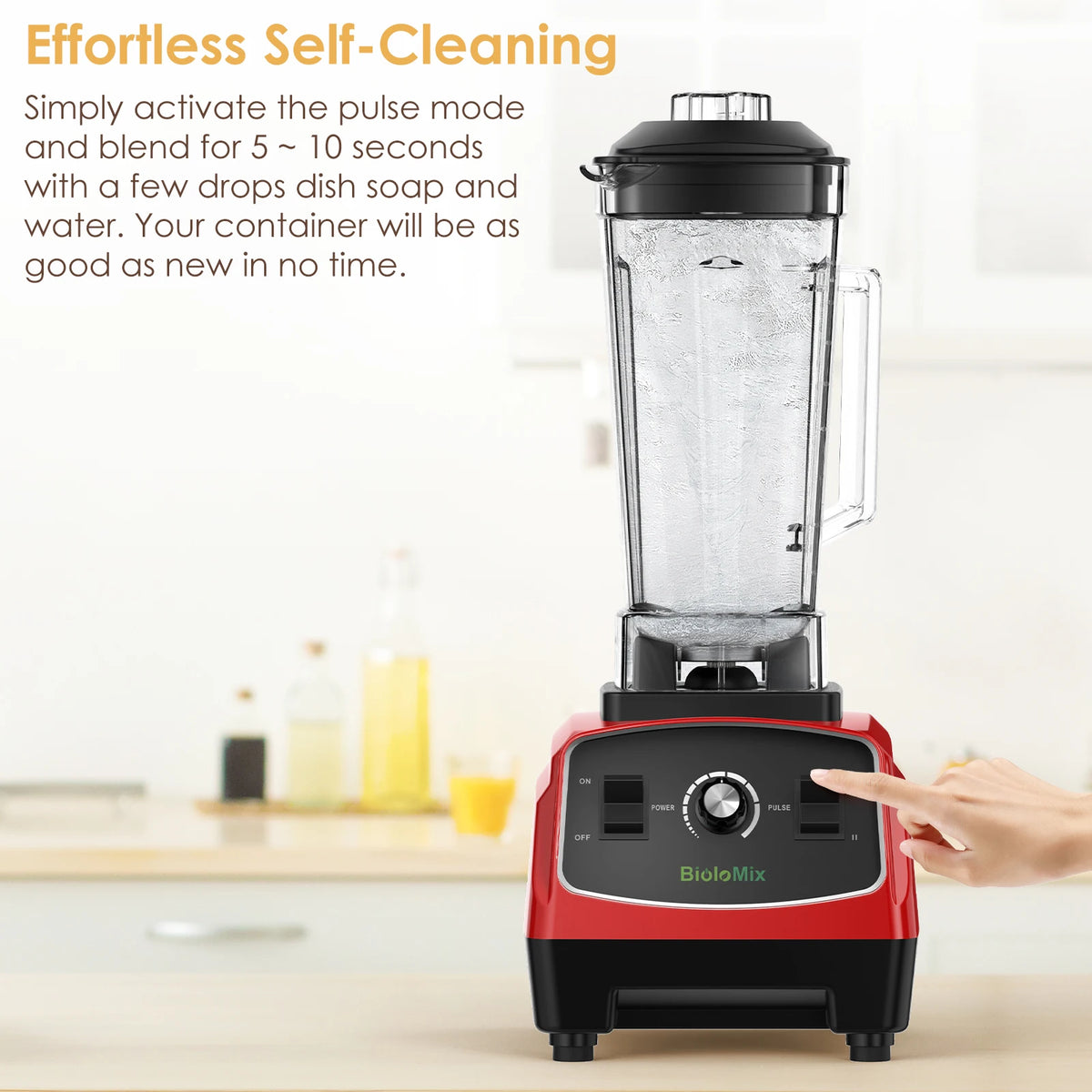 Bpa livre 3hp 2200w liquidificador de grau comercial resistente misturador espremedor processador alimentos alta potência smoothie gelo barra liquidificador frutas