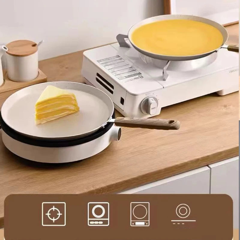 10in engrossado omelete pan pizza frigideira pote de bife cozinhar para fogão a gás de indução panelas de cozinha antiaderente panelas de panqueca Kasa & Pet Store