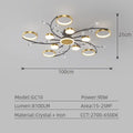 IRALAN-Lustre LED moderno para sala de estar, lustre redondo para cozinha, controle remoto inteligente, luz interior