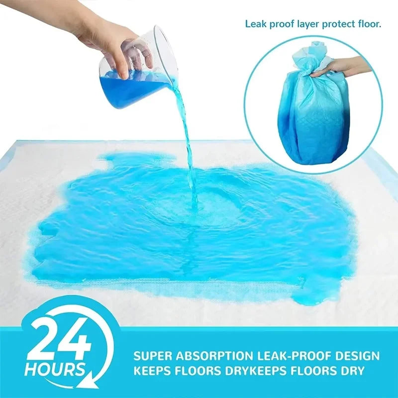 Fraldas Super Absorventes para Pets: Tapetes Descartáveis Grossos de Secagem Rápida para Cães e Gatos, com Desodorante e Recortáveis