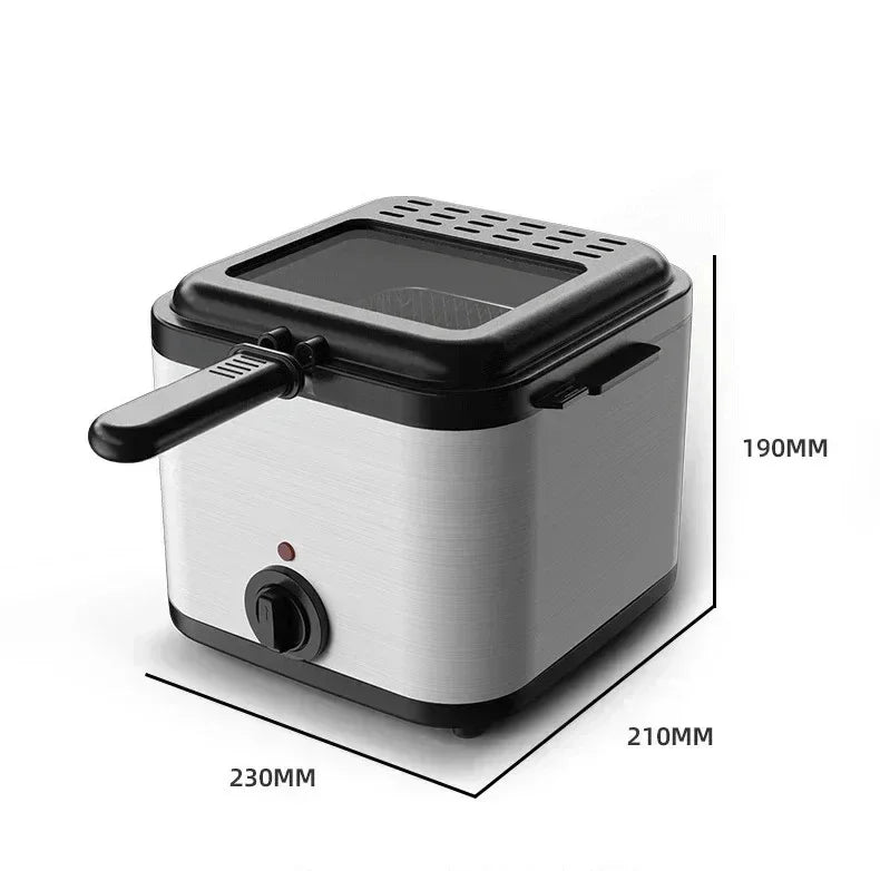 110v 220v 1000w 2.5l casa multi funcional fritadeira elétrica óleo batatas fritas asas de frango lanche máquina