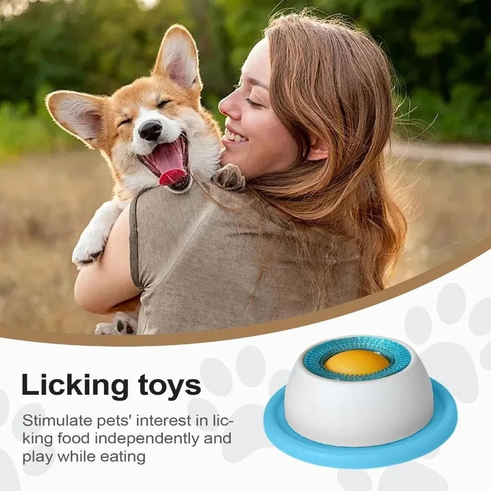 Novos brinquedos interativos para animais de estimação que promovem a saúde dental, tigela de petiscos autoestimulante, treinamento e alimentador lento para cães e gatos.