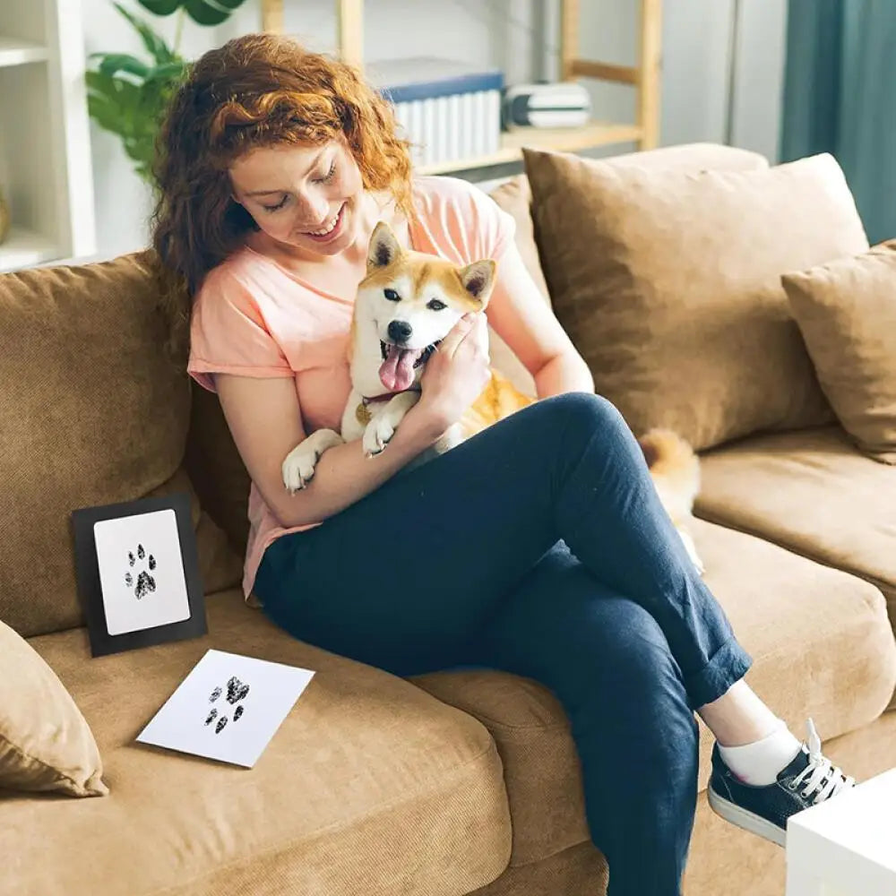 Kit de Impressão de Patas para Gatos e Cães, Almofada de Tinta Não Tóxica e Sem Contato para Lembranças de Animais de Estimação
