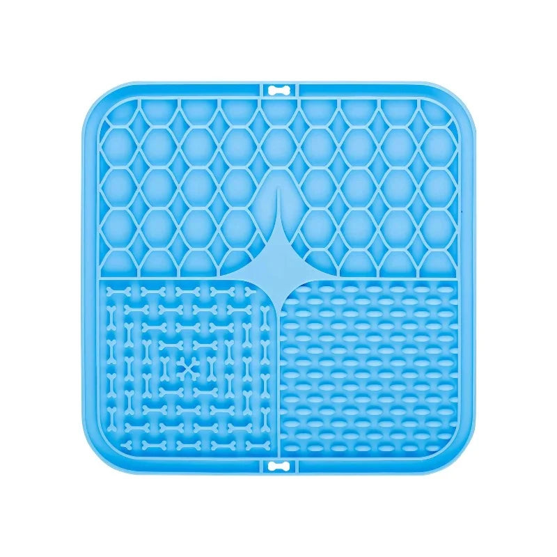 Pet lamber esteira de silicone cães pet placa de comida lenta para cão banho distração silicone cão otário treinamento de alimentos alimentador de cão suprimentos