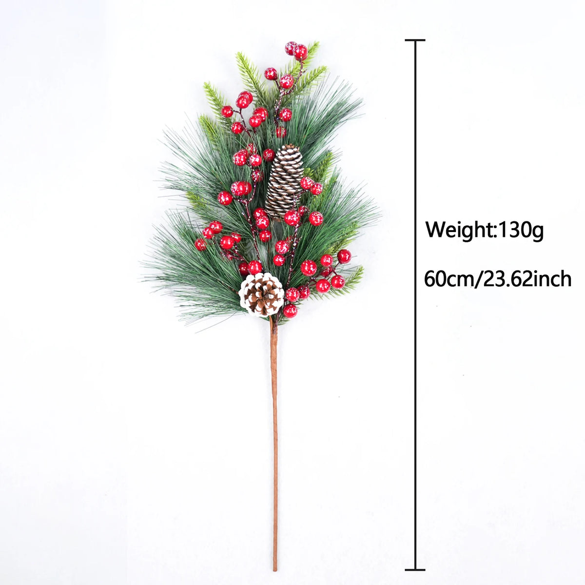 Natal vermelho berry flor artificial pinha ramo decorações da árvore de natal ornamento embalagem de presente festa em casa diy grinalda