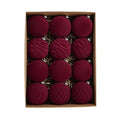 Bolas de natal de veludo 12 unidades/caixa bolas de árvore flocadas pingente ornamentos design luxuoso decoração para decorações de natal
