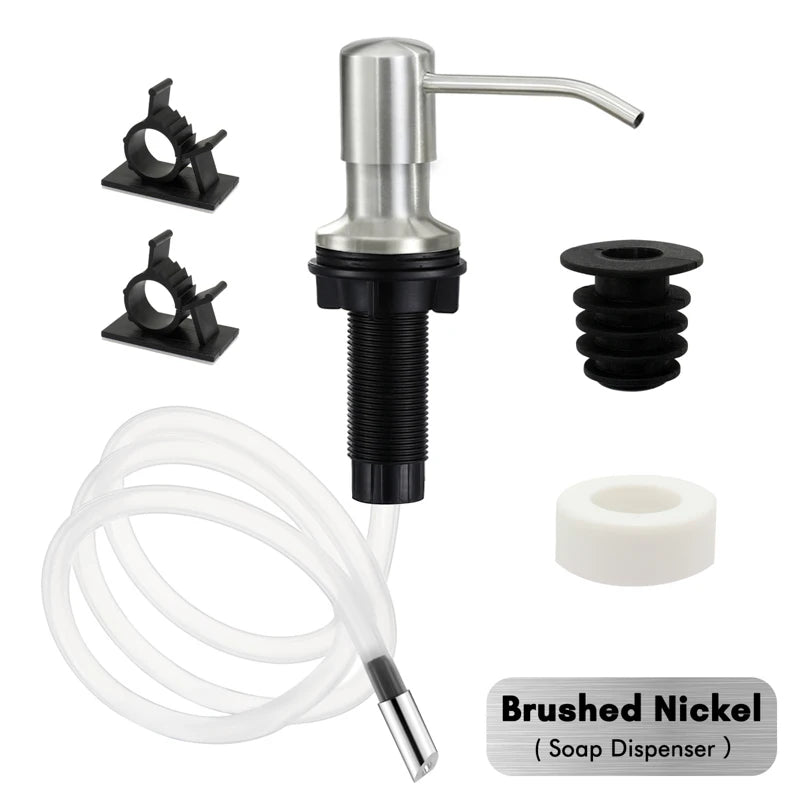 Dispensador De Sabonete Líquido De Aço Inoxidável, Kit De Tubo De Extensão, Bombas De Imprensa De Mão, Banheiro, Loção, Detergente, Pia De Cozinha