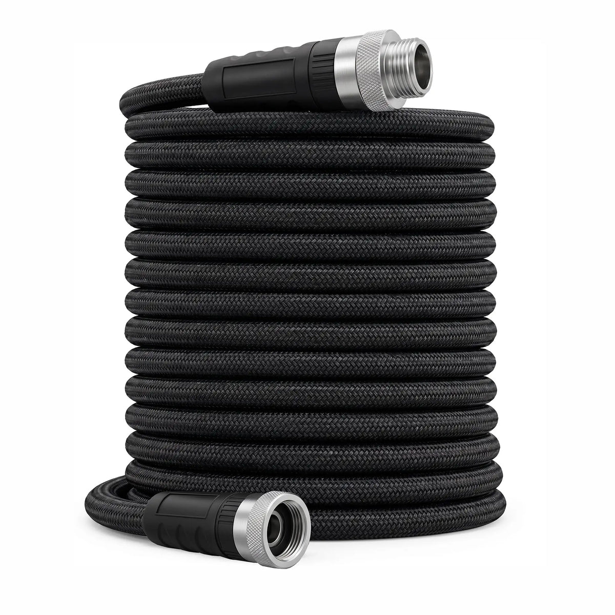 Mangueira de Jardim Não Expansível de 25/50/75/100 Pés, Mangueira de Água Leve com Tubo Interno de TPE, Mangueira Trançada Anti-Torção para Lavagem de Carros, Quintal e Pátio