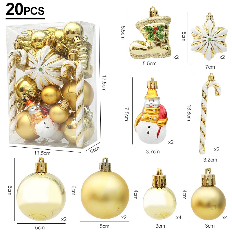 Bolas de Natal Vermelhas em Formato de Bengala Doce, Pingentes Grandes para Pendurar, Conjunto de Decorações de Natal para Casa 2026 Natal Ano Novo