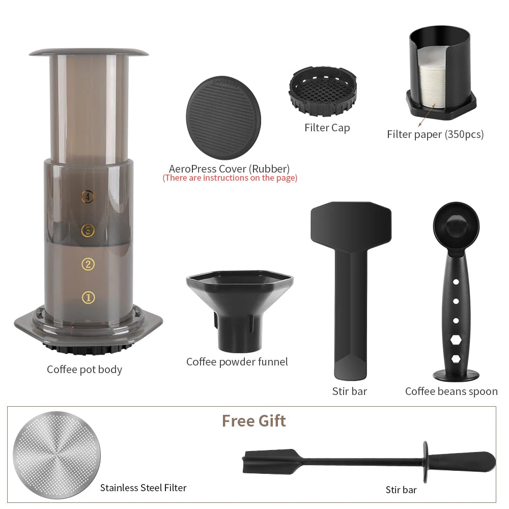 Cafemey máquina de café expresso portátil imprensa francesa barista ferramenta cafeteira imprensa ar máquina café com filtros para aeropress