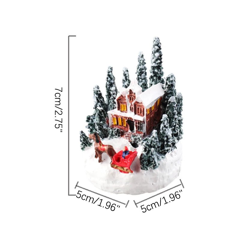 Natal led luz ornamentos santa castelo neve casa luminosa artesanato 2024 ano novo presente do miúdo festa de natal decoração casa