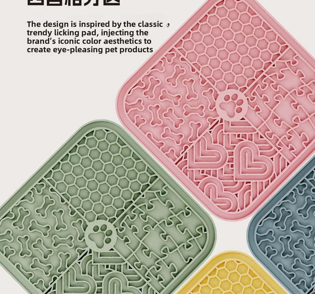 Tapete de Silicone para Lamber para Cães e Gatos, Almofada de Alimentação Lenta, Alívio da Ansiedade, Banho e Higiene, Suprimentos para Animais de Estimação