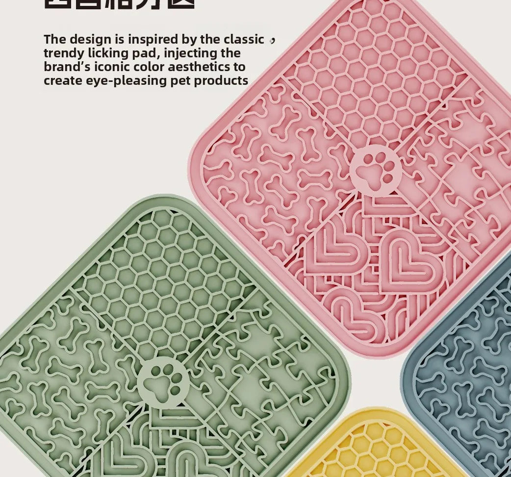 Tapete de Silicone para Lamber para Cães e Gatos, Almofada de Alimentação Lenta, Alívio da Ansiedade, Banho e Higiene, Suprimentos para Animais de Estimação