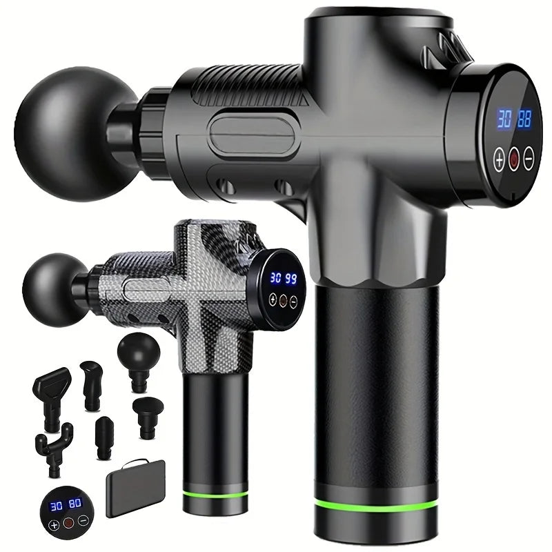 30-Level Massage Gun Deep Fascia Muscle Relaxer Body Neck Massager Electric Fitness Equipment Noise Reduction for Men and Women