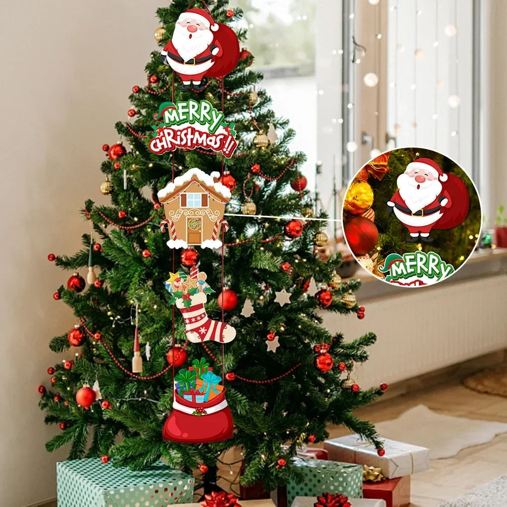 Papai Noel Porta Decorações, Banners, Pingentes, Fontes Do Partido, Natal
