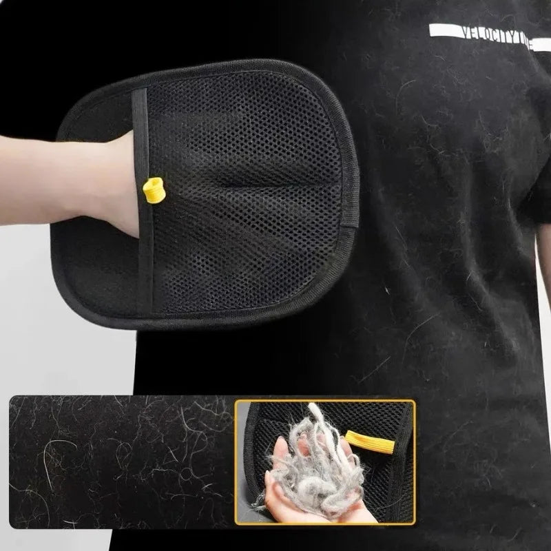 Pet Grooming Luvas Removedor de pêlos Escova Gatinho Luva de limpeza Removedor de pêlos de cães e gatos do sofá Tapete Roupas Suprimentos para animais de estimação ﻿ ﻿