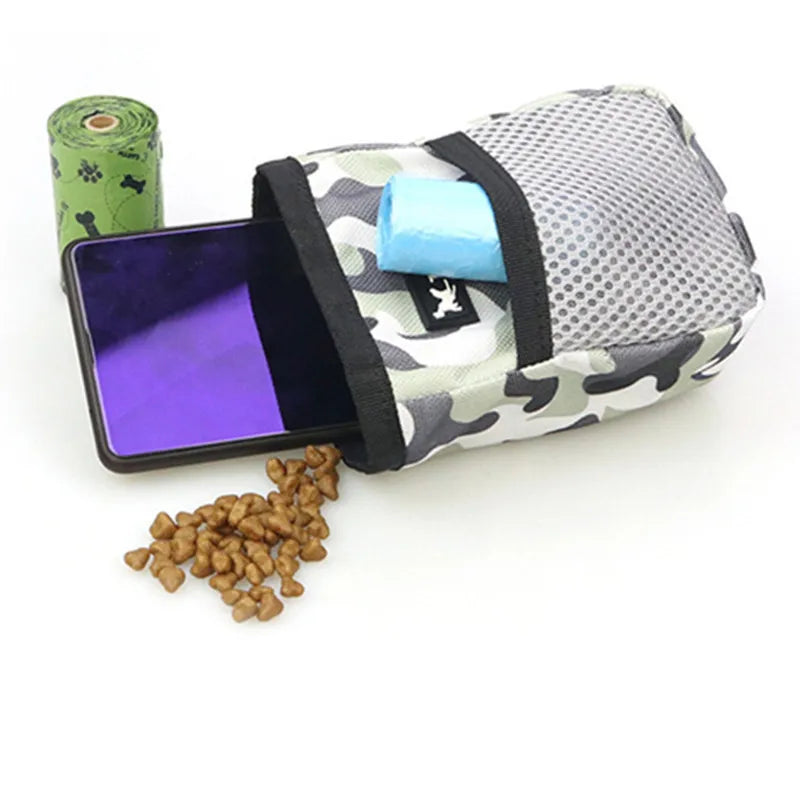 Cão de estimação filhote de cachorro treinamento tratar lanche isca pet alimentação bolso bolsa obediência agilidade bolsa comida saco bolso lanche recompensa cintura saco