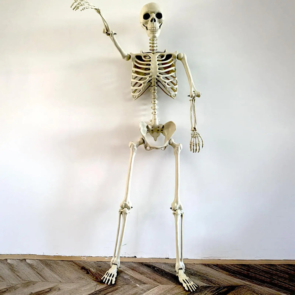 1 peça de esqueleto em forma humana para o Halloween, adereços decorativos para casa assombrada, quarto, varanda, decoração de festa, suprimentos para DIY.