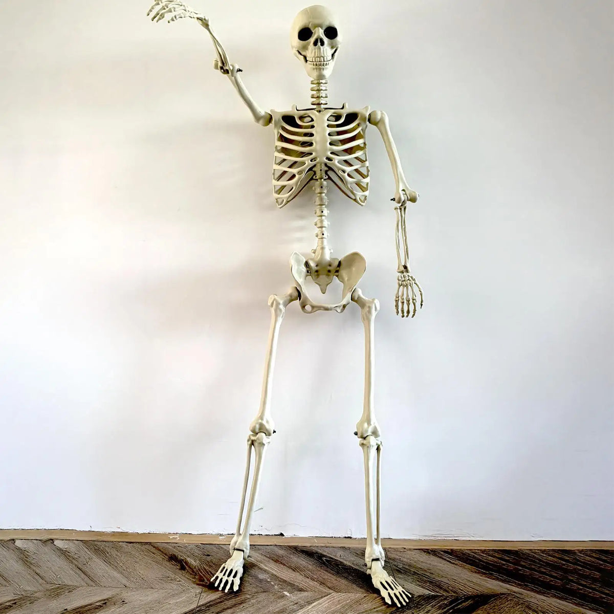 1 peça de esqueleto em forma humana para o Halloween, adereços decorativos para casa assombrada, quarto, varanda, decoração de festa, suprimentos para DIY.