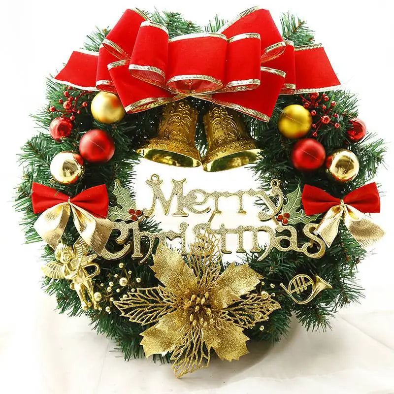 Decoração de natal artesanal simulação guirlanda de natal porta pendurado janela adereços requintado alta qualidade decoração para casa