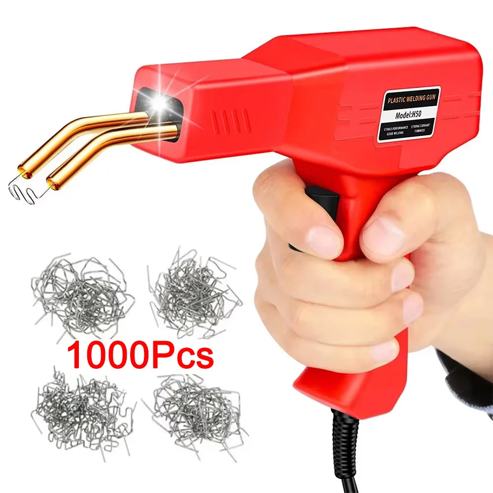 Kit de soldagem de plástico, kit de reparo de soldador, grampeador quente para rachaduras de para-choques de carro, caiaques, brinquedos de plástico