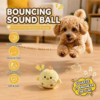 Bola de Brinquedo Interativa para Animais de Estimação em Forma de Frango, Durável e Resistente a Mordidas, com Retorno Lento, Presente Perfeito para Cães e Gatos, Presente de Natal