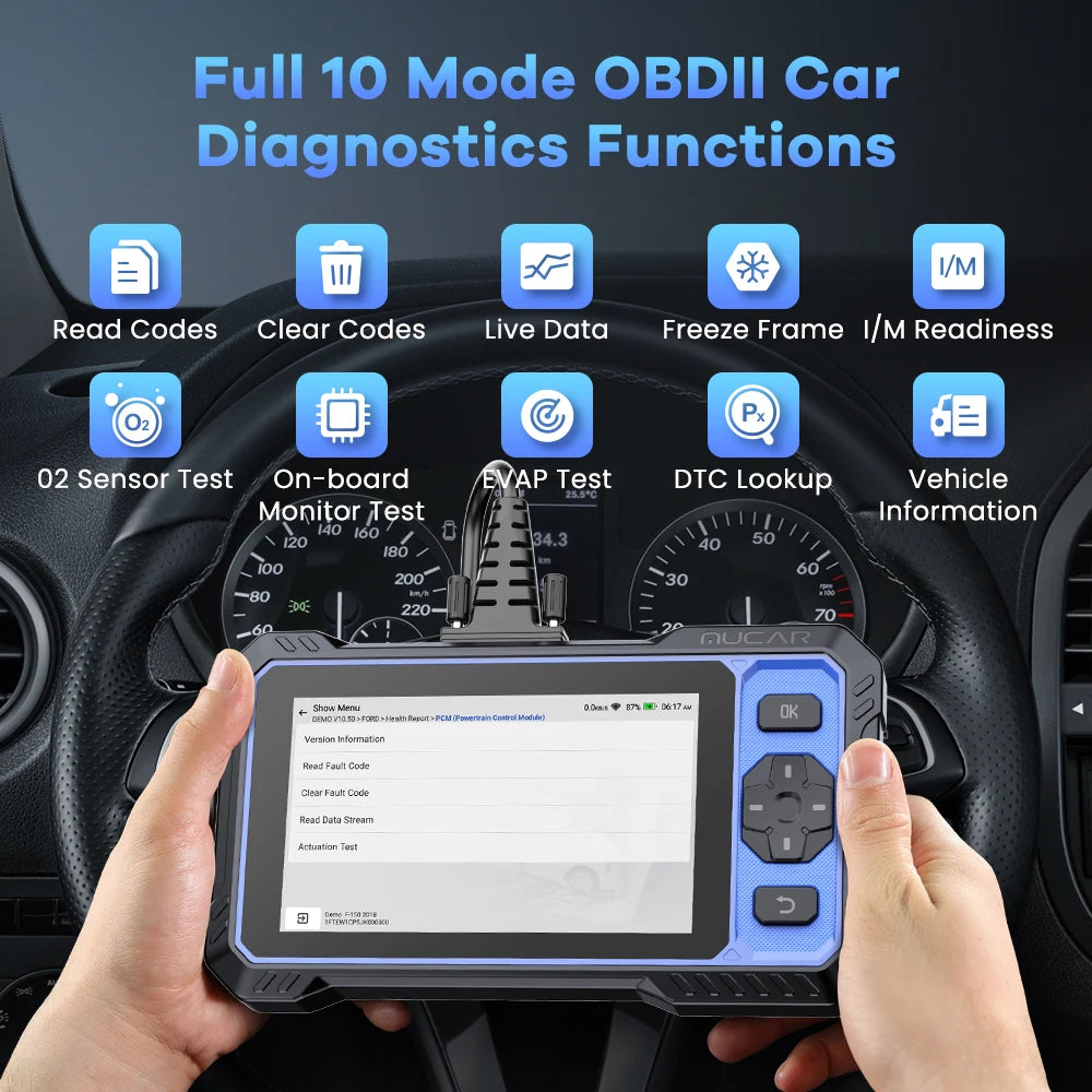 MUCAR 682 Ferramenta de Diagnóstico Automotivo Assistida por IA CANFD Codificação Bidirecional de ECU 20 Funções de Redefinição Diagnóstico Completo do Sistema Scanner OBD2 Vitalício Grátis
