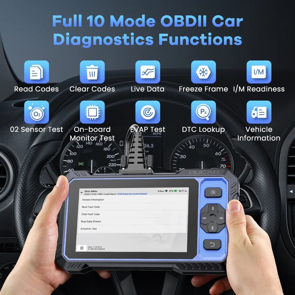 MUCAR 682 Ferramenta de Diagnóstico Automotivo Assistida por IA CANFD Codificação Bidirecional de ECU 20 Funções de Redefinição Diagnóstico Completo do Sistema Scanner OBD2 Vitalício Grátis