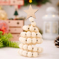 Enfeites de Natal Criativos de Alta Qualidade Nórdicos com Contas de Madeira para Árvore de Natal, Ornamento de Mesa, Árvore de Natal Artificial