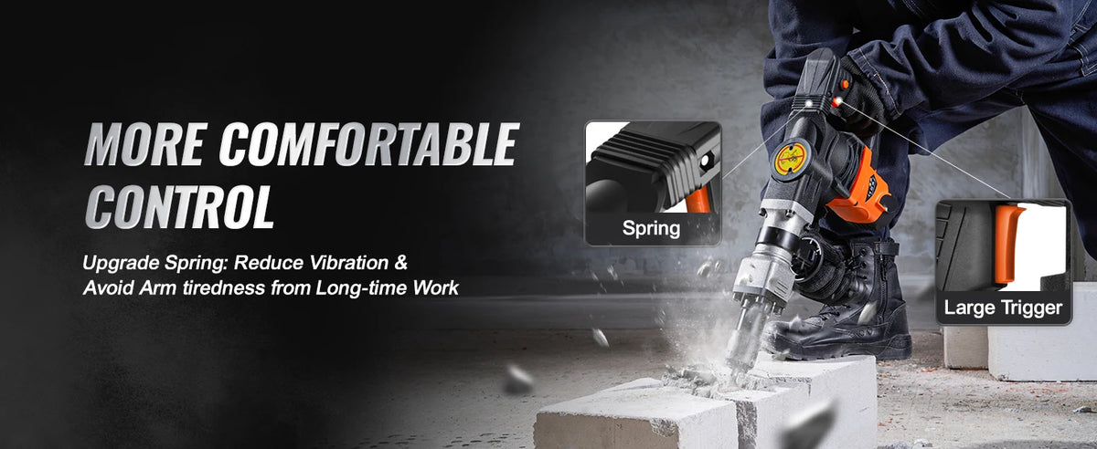 SucceBuy 1400 W Martelo de demolição Martelo elétrico Heavy Duty 2900 BPM Disjuntor de concreto 2 peças Cinzel Bits Chipping