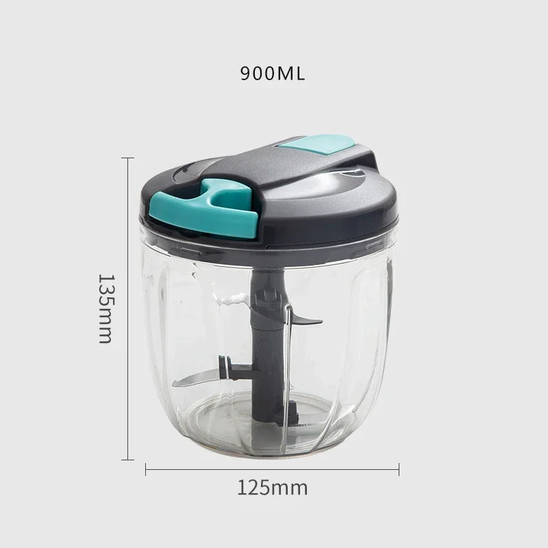 Moedor De Carne Manual Chopper De Alho, Cortador De Legumes, Triturador De Legumes, Gadgets De Cozinha, 500 ml, 900ml