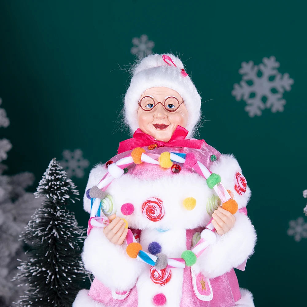 40cm natal anjo boneca estatueta brinquedo colher de árvore ornamentos em pé aniversário natal decorações navidad decoração para casa novedades