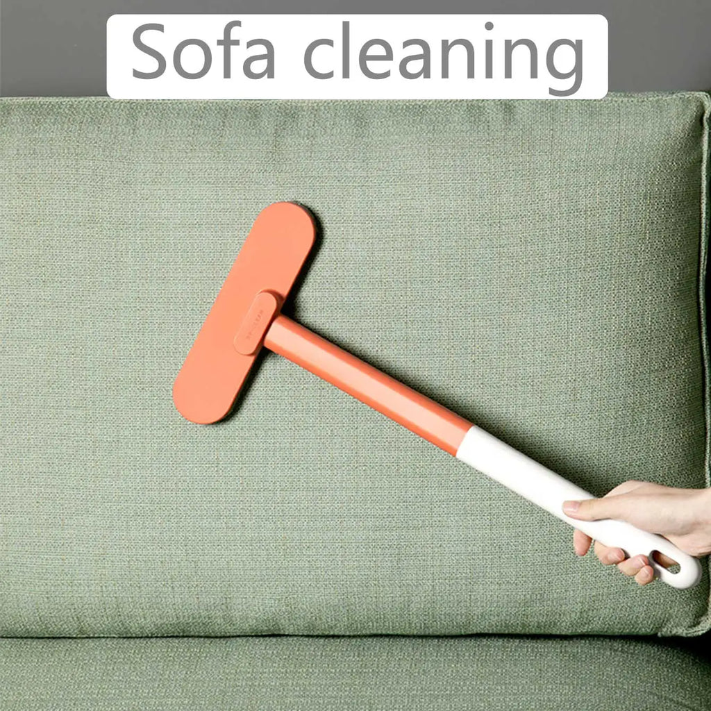 Escova Multifuncional de Cabo Longo para Janelas, Escova de Limpeza de Uso Duplo (Úmido e Seco), Escova para Vidros, Sofá, Parede, Pelos de Animais, Limpeza de Carpetes